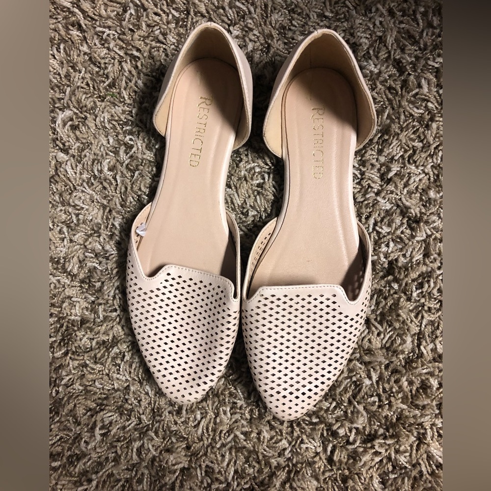 Restricted Beige Slip on Shoes